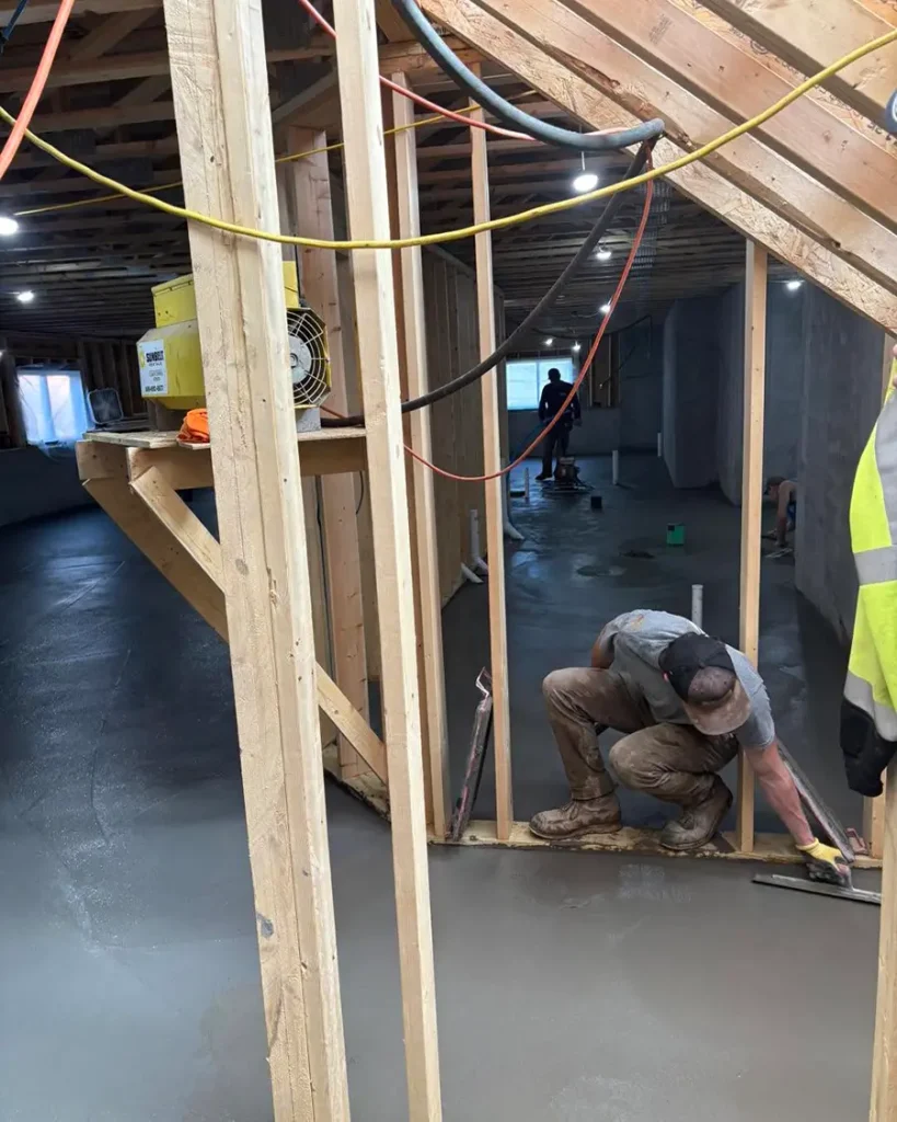 foundation being laid innovative concrete inc