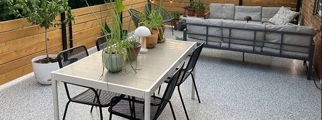 Commercial concrete flooring in garage